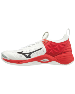Mizuno Wave Momentum-Hvid/Rød-46
