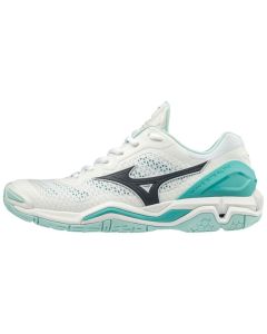 Mizuno Wave Stealth V WHT/BLUEBERRY/BTURQUOISE