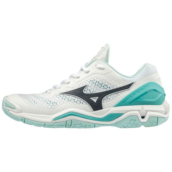 Mizuno Wave Stealth V WHT/BLUEBERRY/BTURQUOISE
